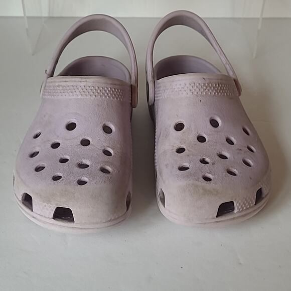 CROCS Toddler SZ 12 Classic Cayman Classic Clogs Heel Straps Light Purple - Picture 4 of 7